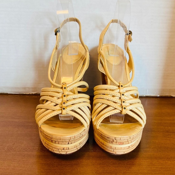 FRYE, Womens Tan Leather Sling back Sandals, 10. - Picture 2 of 7